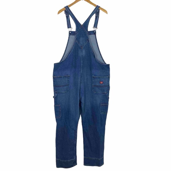 Dickies Overalls Womens 2XL Blue Relaxed Straight Workwear Bibs Adjustable - Picture 3 of 16